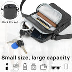 VADOO Sling Bag for Men Women, Anti Theft Crossbody Shoulder Bag with Zipper Lock, RFID Blocking & Waterproof for Travel