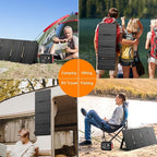 60W YT60 Solar Panel Charger Solar Battery High Efficiency Camping Waterproof IP68 Solar Panel with USB and DC Outputs for Portable Power Station,Power Bank, Phone, Laptop