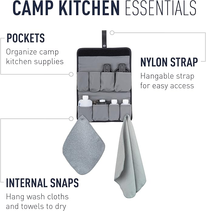 Sea to Summit Camp Kitchen Tool Kit 10-Piece Cooking Utensil and Clean-Up Kit