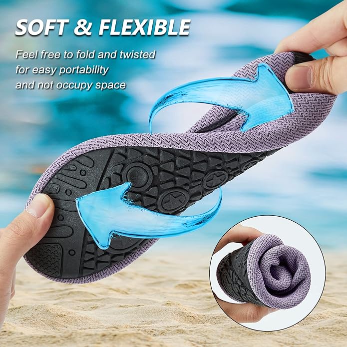 Deevike Water Shoes for Women Men Barefoot Quick-Dry Aqua Socks Slip-on for Beach Swim Surf Yoga Exercise