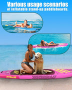 Inflatable Paddle Board 11' x 35'' Wide Stable Design,Stand Up Paddleboard with Sup Accessories Backpack,Pump,Ankle Leash,Adjustable Paddle,Non-Slip Comfort Deck for Adult Youth