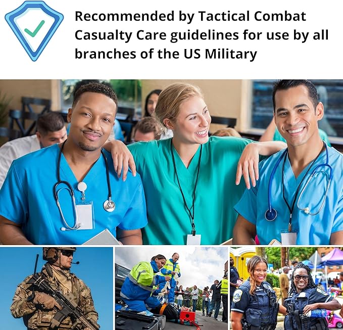 First Aid Advanced Quick Clotting Combat Gauze - Flexible Hemostatic Gauze - to Stop The Bleed kit Faster Wound Packing with Quick Clotting Medical Gauze - Survival Kit Supplies - 3" x 12.5'