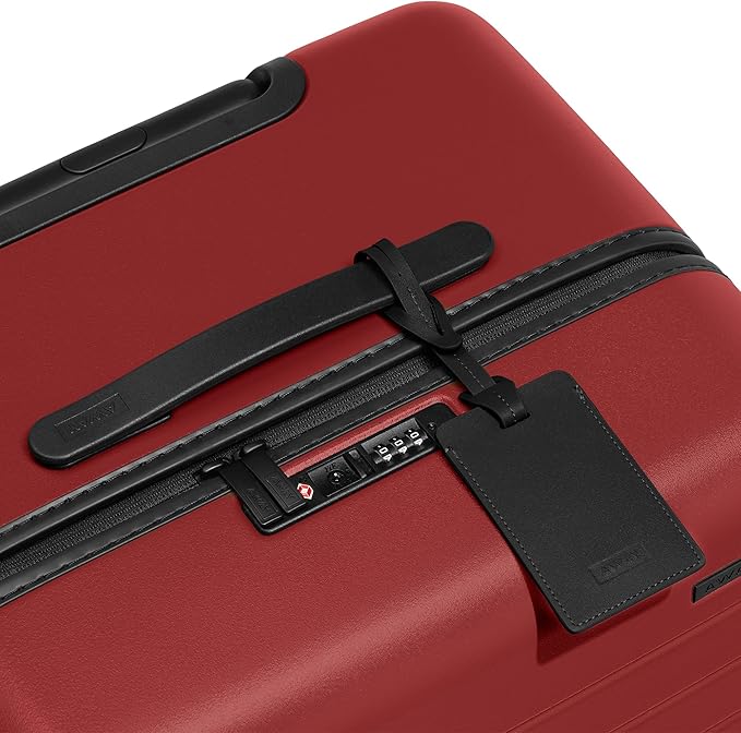 Away Large Trunk Luggage, 31 Inch Hardside Suitcase with Spinner Wheels, Lightweight & Durable, TSA Lock, Ideal for Long Trips, Tango Red