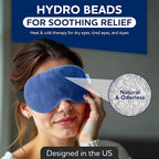 Microwavable & Freezable Hydro Beads Eye Mask - Warm & Cold Therapy for Dry Eyes, Styes, Blepharitis & Sinus Relief