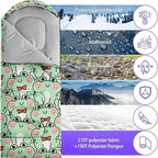 Sleeping Bags for Adults Youth Kids,3D Printing Camping Sleeping Bag for Girls Boys Lightweight Waterproof Cold/Warm Weather Sleeping Bag for 3 Seasons