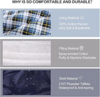 0 Degree Sleeping Bag 100% Cotton Flannel XXL for Adults Big and Tall Cold Weather Winter Zero Degree Camping,Free Compression Sack
