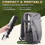 Collapsible Aluminum Single Trekking Pole(1pc) - Lightweight Hiking Stick for Women, Men & Seniors, Adjustable Walking Sticks for Hiking, Camping & Outdoor Activities