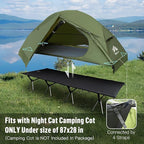 Night Cat Camping Cot Tent - Waterproof 1-Person Off-Ground Combo Cot Bed for Adults Portable Easy Set-up Tent