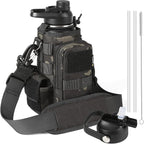 32 Oz Insulated Water Bottle - Stainless Steel Tactical Flask With Straw Lid & Chug Cap, Metal Military Water Bottle With Rugged, Removable Sleeve Can Place Items for Hiking Camping Hunting