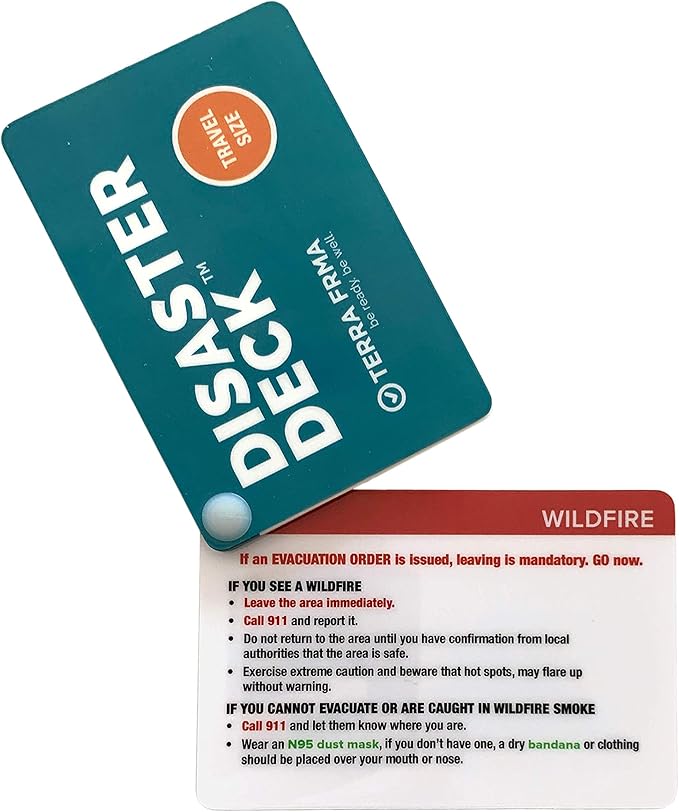Disaster Deck - Emergency Disaster Survival Cards - Waterproof Pocket Guide for Bug Out Bag Kit