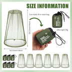 HESTYA 4 Pack Mosquito Head Net Face Mesh Protecting Net for Outdoor Hiking Camping Climbing Mosquito Fly Insects Preventing(Army Green)