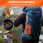 Emergency Survival Tent Life Shelter - 2 Person Mylar Emergency Shelter Tube Tent with Emergency Whistle & Paracord, All-Weather Essential Survival Gear for Camping, Hiking & Survival Kits