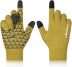 Achiou Winter Gloves, Glove for Men Women, Upgraded Touch Screen Texting Warm Running with Thermal Soft Knit Lining