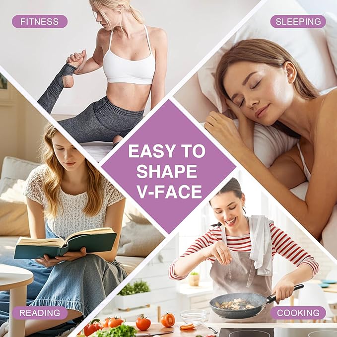Anti-Snoring Chin Support for Better Sleep，Face Lifting Strap for Sleeping & Snoring Relief, Chin Strap for Double Chin Reduction & Jawline Contouring, Adjustable Breathable V-Line Shaping Belt