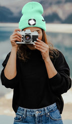 ATNKE LED Lighted Beanie Hat,USB Rechargeable 4 LED Running Headlamp Bright Cap with The Light Gifts for Men and Women