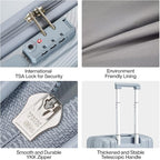 Hanke 29 Inch Luggage Suitcases With Spinner Wheels Lightweight PC hardside Rolling Suitcase With Travel Lock, Checked-Large 29-Inch(Gray)