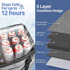 Maelstrom Collapsible Soft Cooler Bag, 24/30/60/75 Cans Beach Cooler, Ice Chest, Leakproof & Portable for Beach, Camping, Road Trips & Grocery Shopping