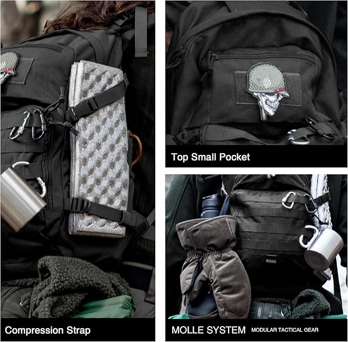 Mardingtop Military Tactical Backpack 25L Molle Hiking Backpack for Backpacking,Cycling and Biking