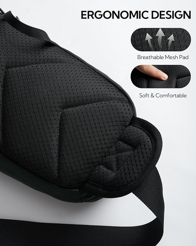 WATERFLY Fanny Pack Waist Bag: Hiking Water Bottle Holder with Strap Waist Pack for Women Men Hydration Hip Packs for Running Walking Traveling-Black & Gray