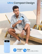 12000mAh Lightweight-Portable-Charger-Power-Bank with Built-in Cables and AC Wall Plug, PD20W USB-C Fast Charging Battery Pack, LED Display External Travel Phone Charger for All iPhone,Samsung,Android