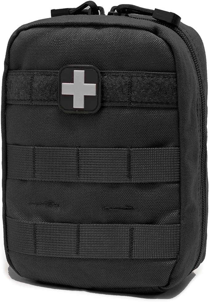 Carlebben EMT Pouch MOLLE Ifak Pouch Tactical MOLLE Medical First Aid Kit Utility Pouch (With Medical Supplies)