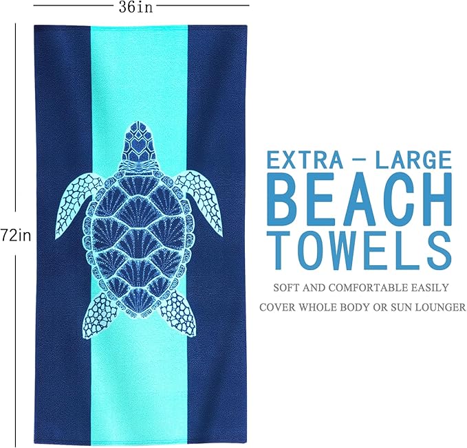 6 Packs Oversized Terry Beach Towel Set 36 x 72 Thin Extra Large Big Soft Bulk Towels Blanket Clearance XL Travel Adult Pool Camping Swim Essentials Cruise Accessories Must Haves Vacation Necessities