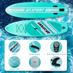 AKSPORT Inflatable Stand Up Paddle Board, SUP Board with All Accessories, Wide Stable Design, Non-Slip Deck, Inflatable Paddle Boards for Youth & Adult