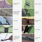 Naturehike Cloud-Up 2 Person Tent Lightweight Backpacking Tent with Footprint - Free Standing Ultralight Camping Hiking Backpack Tents Two Person Tent