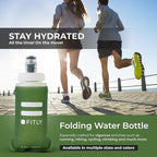 Soft Flask - Shrink As You Drink Soft Water Bottle for Hydration Pack - Folding Water Bottle Ideal for Running, Hiking, Cycling, Climbing & Rigorous Activity