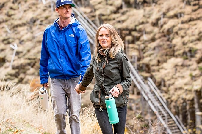 HYDRO CELL Stainless Steel Insulated Water Bottle with Straw - For Cold & Hot Drinks - Metal Vacuum Flask with Screw Cap and Modern Leakproof Sport Thermos for Adults (Teal 40oz)