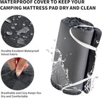 HOMBYS 3 INCH Thick Waterproof Memory Foam Camping Mattress for Outdoor Sleeping, Portable Roll Up Mattress Pad Mat for Travel Truck Bed Tent