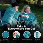 Puffy Blanket for Cold Weather - Down Camping Blanket with Sustainable Insulation, Lightweight & Warm Outdoor Camping Quilt, Water-Resistant, Compact & Packable