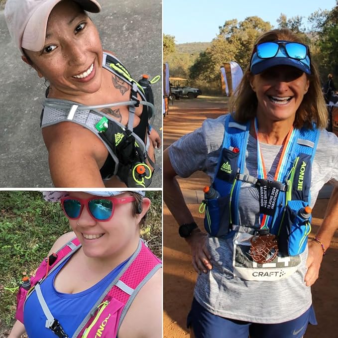 Azarxis Running Water Bottles Flask BPA Free Leakproof Hydration Vest Packs Waist Belt Replacement for Triathlon Marathon Hiking Cycling Climbing Runner