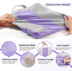 10 Set Compression Packing Cubes for Travel Essentials,Compressible Expandable Packing Cubes for Suitcase,OlarHike Luggage Organizer Bags for Travel,Handy Helper for Organizing Clothes(Light Purple)