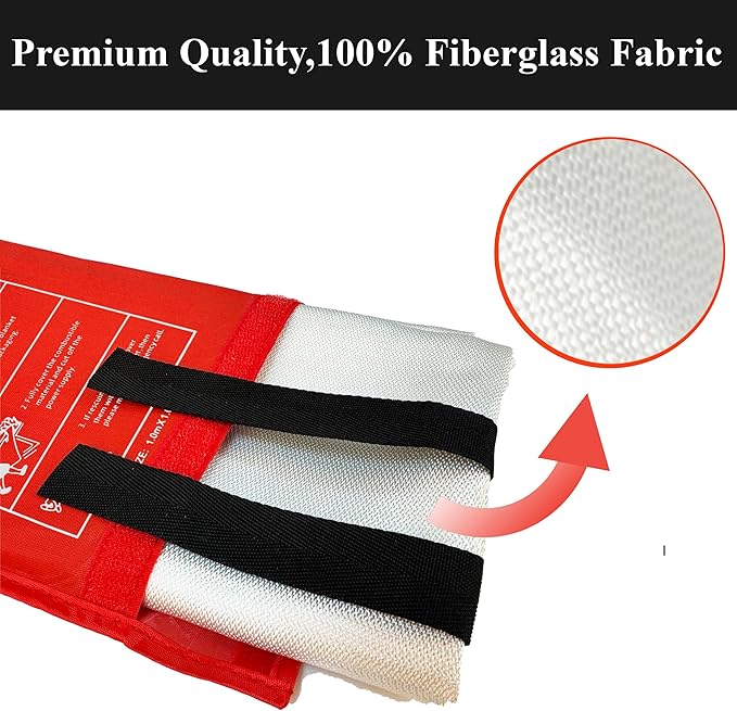 Crystal Lemon Fire Blanket 8-Pack, Home and Kitchen Fire Safety Blankets, Heavy-Duty, Large Fire Retardant Covers Made of Durable Glass Fiber, CL-Fire-01