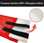 Crystal Lemon Fire Blanket 8-Pack, Home and Kitchen Fire Safety Blankets, Heavy-Duty, Large Fire Retardant Covers Made of Durable Glass Fiber, CL-Fire-01