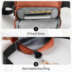 VADOO Sling Bag for Men Women, Anti Theft Crossbody Shoulder Bag with Zipper Lock, RFID Blocking & Waterproof for Travel