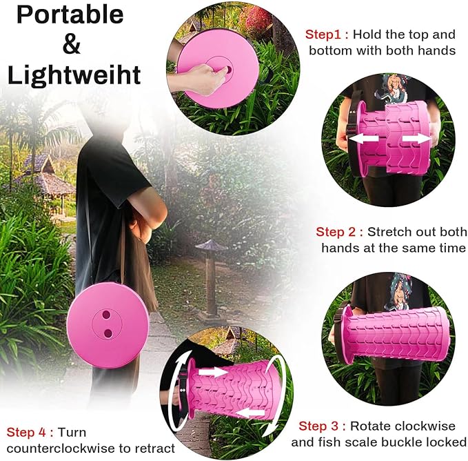 Portable & Lightweight Foldable Camping Chair for Adults, Heavy Duty Folding Stool with Adjustable Shoulder Strap, Perfect for Picnic, Beach, Backyard, and Sporting Events, Max Weight 400lbs