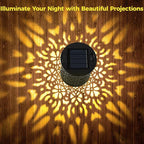 2-Pack Small Solar Outdoor Lanterns for Garden & Patio - Solar-Powered Decorative Lantern Lights Hollow-Out Design, Energy-Saving, Weather-Resistant, Auto Dusk-to-Dawn Lighting for Pathways, Yard