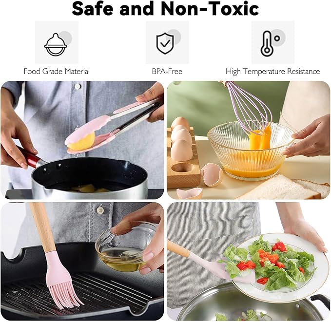 Camping Accessories Kitchen Cooking Utensils Set - Portable Outdoor Camp Cookware Set, Silicone Camper Essentials Gear Must Have Supplies for Travel RV BBQ Grill Picnic Hiking