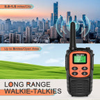 Walkie Talkies for Adults 2 Pack Long Range Rechargeable 2 Way Radios, Hiking Accessories Camping Gear Xmas Gift for Kids with 22 FRS Channel Radios, Lamp,VOX,Li-ion Battery,NOAA