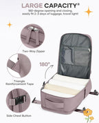 Travel Backpack Carry On Flight Aapproved Personal Item Travel Bag Mochila De Viaje Travel Backpack For Men Spirit Airlines Personal Item Bag 18x14x8 Carry On Backpack For Airplanes Lotus Root Pink