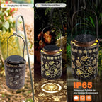 Upgraded Ladybug Solar Lights for Outside Garden Decor, Waterproof Hanging Metal Lanterns Outdoor Solar Lights for Yard, Patio, Porch, Fence - Birthday Gifts for Women, Mom, Grandma