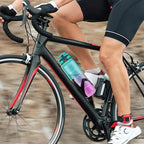 OLDLEY 32 oz Water Bottle, Motivational Water Bottle with Time Marker, Sports Water Bottle With Strap, Leakproof & BPA Free Large Water Bottles for School, Gym, Travel,Tritan,Green&Purple