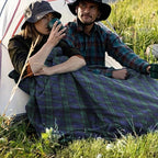 REDCAMP Extra Large Waterproof Stadium Blanket for Cold Weather, Soft Warm Fleece Camping Blanket Windproof for Outdoor Picnic Sports, 79”x 79” Green Grid