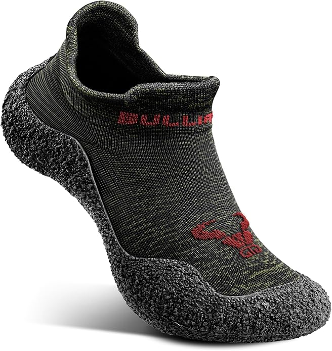 BULLIANT Men Slipper Socks,Grip Socks Hiking Water Shoes Barefoot Shoes for Outdoor Walking Exercises