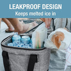 CleverMade Collapsible Insulated Cooler Bag – Leakproof Soft Folding Cooler for Beach, Travel, Car