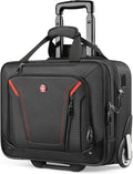 star cloud Rigid Frame Rolling Laptop Bag 18"×14"×8", Water-Resistant Rolling Briefcase with Wheels, Business Travel Computer Bag, Underseat Carry on Luggage for Men & Women