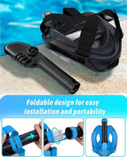 Zenoplige Full Face Snorkel Mask Adults,Dry-Top Snorkeling Gear with Camera Mount,Foldable 180-Degree Panoramic Scuba Mask for Snorkeling Diving Swimming Travel,Snorkel Mask Anti-Fog & Anti-Leak