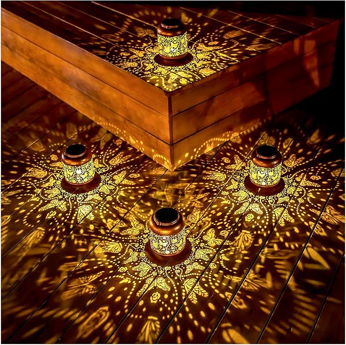 Butterfly Solar Lanterns Outdoor Waterproof Hanging Solar Lights Butterfly Gifts for Women/Men/Butterfly Lovers Gifts Metal Decorative LED Butterfly Lanterns for Garden Decor,Patio,Lawn,Pathway,Yard